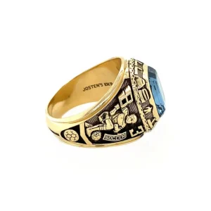 Hot Herenring met blauwe spinel 10 krt Ringen Met Edelsteen