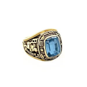 Hot Herenring met blauwe spinel 10 krt Ringen Met Edelsteen