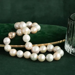 Discount Parel collier met een gouden sluiting 14 krt Kettingen Met Edelsteen