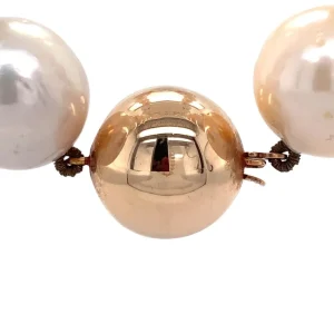 Discount Parel collier met een gouden sluiting 14 krt Kettingen Met Edelsteen