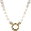 Discount Parel collier met gouden sluiting 14 krt Kettingen Met Edelsteen