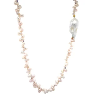 Outlet Parel collier met gouden sluiting 14 krt Kettingen Met Edelsteen