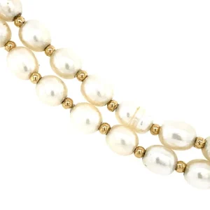 Online Parel collier met gouden granaat sluiting 14 krt Kettingen Met Edelsteen