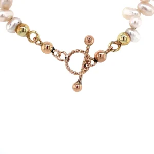 Outlet Parel collier met gouden sluiting 14 krt Kettingen Met Edelsteen