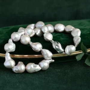Fashion Parel collier met zilveren sluiting 925 Kettingen Met Edelsteen
