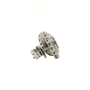 Hot Platina oorstekers met saffier en diamant 950 Oorstekers | Oorbellen Met Edelsteen