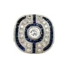 Clearance Platina ring met saffier en diamant 950 Diamanten Ringen | Ringen Met Edelsteen