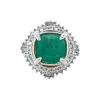 Best Platina ring met smaragd en diamant 950/14 krt Diamanten Ringen | Ringen Met Edelsteen