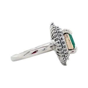 Best Platina ring met smaragd en diamant 950/14 krt Diamanten Ringen | Ringen Met Edelsteen