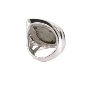 New Ring met ammoliet en diamant 12 krt Gouden Ringen