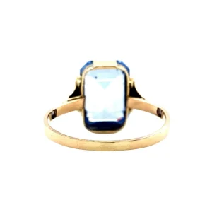 Best Ring met blauwe spinel 12 krt Ringen Met Edelsteen
