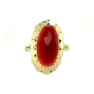 Online Ring met carneool 12 krt Ringen Met Edelsteen