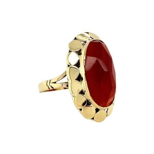 Online Ring met carneool 12 krt Ringen Met Edelsteen