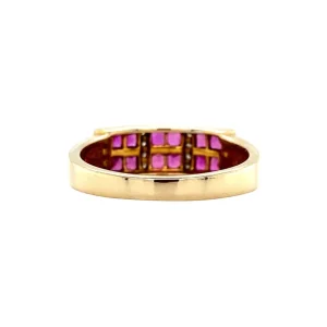 Hot Ring met robijn en diamant 9 krt Diamanten Ringen | Ringen Met Edelsteen