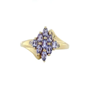 Hot Ring met tanzaniet en diamant 9 krt Diamanten Ringen | Ringen Met Edelsteen