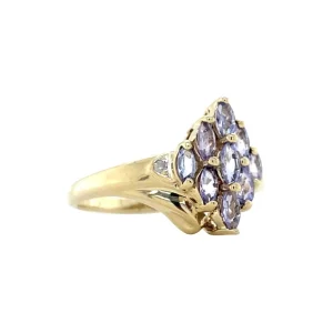 Hot Ring met tanzaniet en diamant 9 krt Diamanten Ringen | Ringen Met Edelsteen