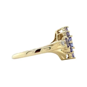Hot Ring met tanzaniet en diamant 9 krt Diamanten Ringen | Ringen Met Edelsteen