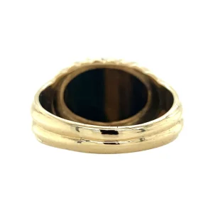 Online Ring met tijgeroog 9 krt Ringen Met Edelsteen