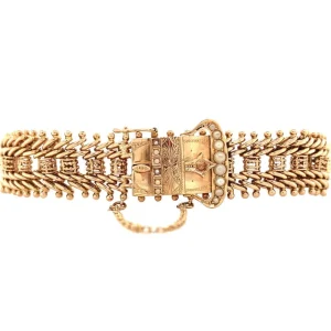 Outlet Roségouden armband met parels 14 krt Armbanden Met Edelsteen