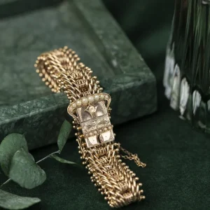 Outlet Roségouden armband met parels 14 krt Armbanden Met Edelsteen