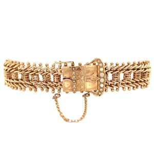 Outlet Roségouden armband met parels 14 krt Armbanden Met Edelsteen