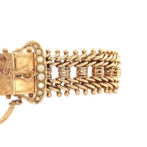 Outlet Roségouden armband met parels 14 krt Armbanden Met Edelsteen