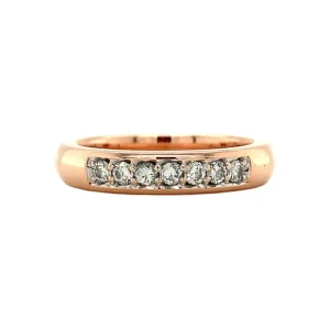 Clearance Roségouden rijring met diamant 14 krt Diamanten Ringen