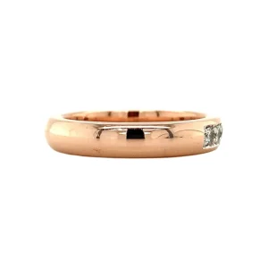 Clearance Roségouden rijring met diamant 14 krt Diamanten Ringen