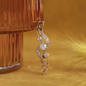 Sale Roségouden broche met diamant 14 krt Broches