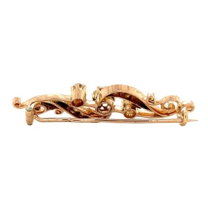 Sale Roségouden broche met diamant 14 krt Broches