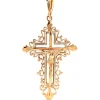 Online Roségouden kruis hanger 14 krt Gouden Hangers