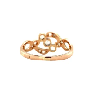 Hot Roségouden ring met diamant 14 krt Diamanten Ringen