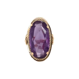 Sale Roségouden ring met saffier 14 krt Ringen Met Edelsteen
