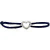 Outlet Satijnen armband met witgouden schakel met diamant 18 krt Armbanden Met Edelsteen