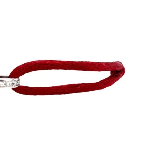 Fashion Satijnen armband met witgouden schakel met diamant 14 krt Armbanden Met Edelsteen
