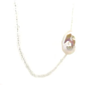 Sale Schoeffel collier met maansteen en parel 18 krt/925 Kettingen Met Edelsteen