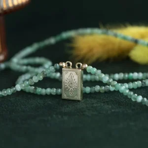 Online Smaragd collier met gouden sluiting 14 krt Kettingen Met Edelsteen