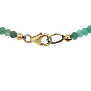 New Smaragd collier met gouden sluiting 14 krt Armbanden Met Edelsteen