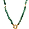 New Turkoois collier met parel en gouden sluiting 14 krt Kettingen Met Edelsteen