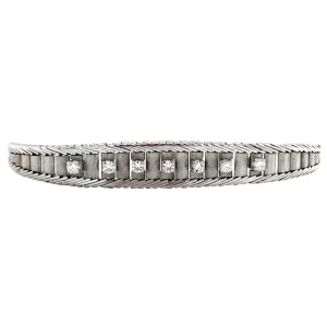 Fashion Witgouden armband met diamant 14 krt Armbanden Met Edelsteen