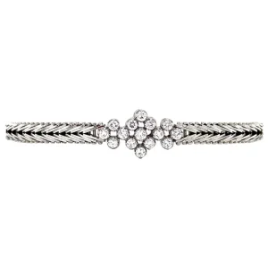 Sale Witgouden armband met diamant 14 krt Armbanden Met Edelsteen