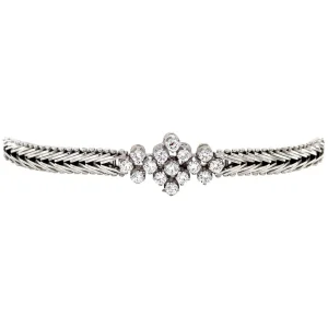 Sale Witgouden armband met diamant 14 krt Armbanden Met Edelsteen