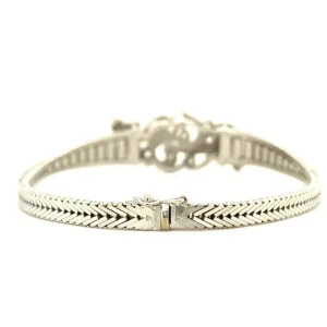 Discount Witgouden armband met diamant 14 krt Armbanden Met Edelsteen