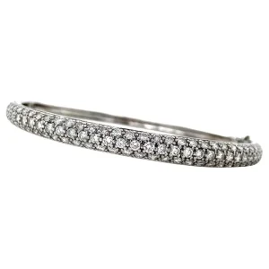 Fashion Witgouden bangle met diamant 18 krt Bangles | Armbanden Met Edelsteen