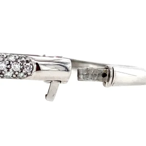 Fashion Witgouden bangle met diamant 18 krt Bangles | Armbanden Met Edelsteen