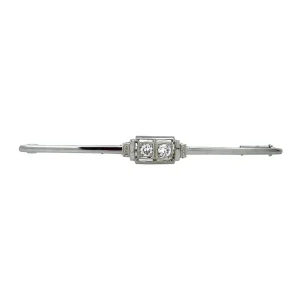 Hot Witgouden broche met diamant 18 krt Broches