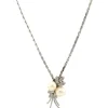 Fashion Witgouden collier met diamant en parel hanger 14 krt Kettingen Met Edelsteen