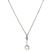 Sale Witgouden collier met hanger met diamant 14 krt/900 Kettingen Met Edelsteen | Gouden Kettingen
