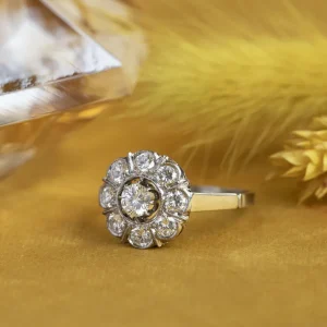 New Witgouden entourage ring met diamant Diamanten Ringen