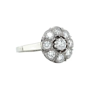 New Witgouden entourage ring met diamant Diamanten Ringen
